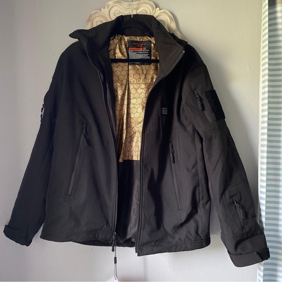 Heated Black Jacket, Men’s Medium - Picture 4 of 14